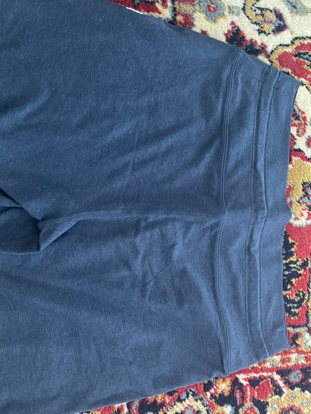 Vuori Biker Shorts with Ties in Navy Blue - Picture 2 of 3